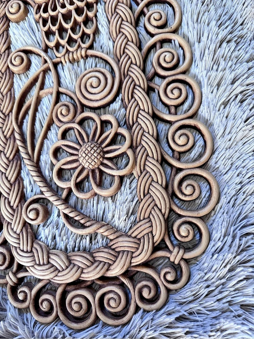 VINTAGE MCM WOODLAND OWL WALL DECOR - Picture 2 of 9